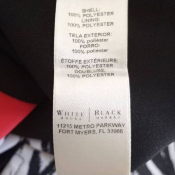 White House Black Market Black, White, & Red Asemetrical Maxi dress Sz.4 EUC - Picture 9 of 10